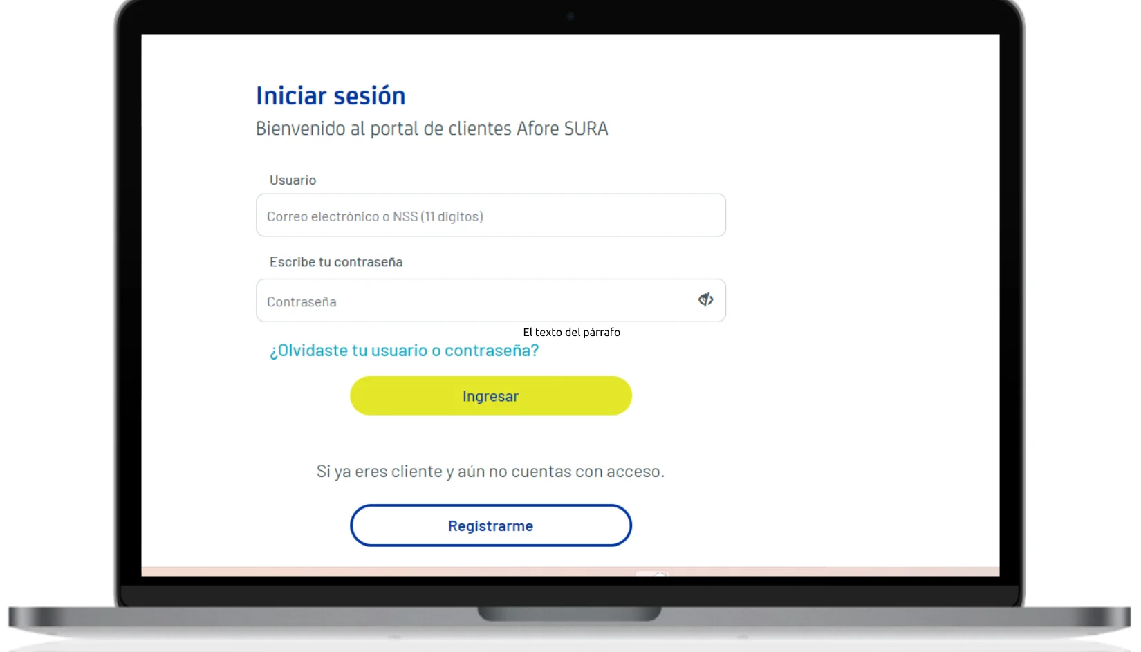 Afore sura contraseña