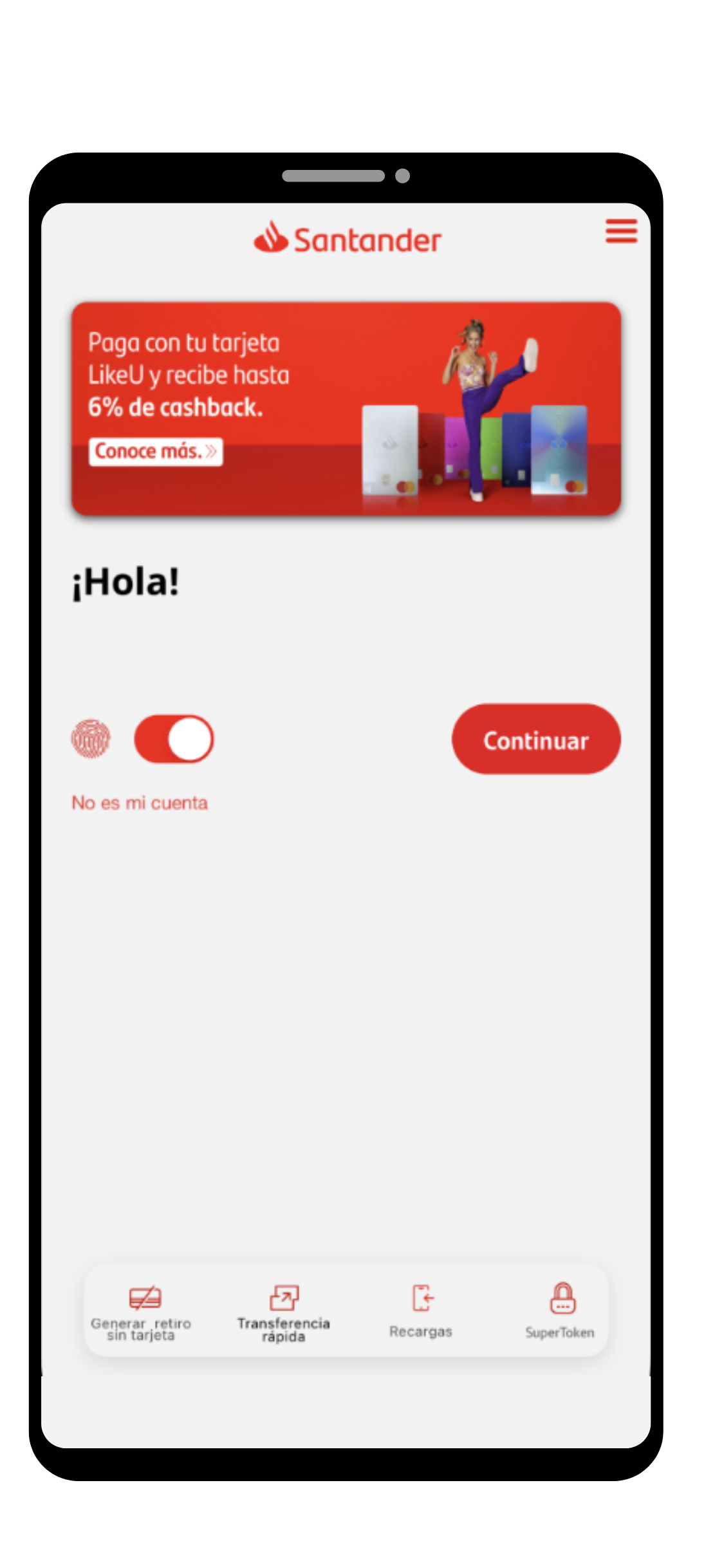 App Súper Móvil Santander
