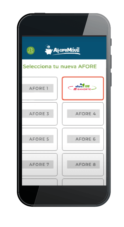 Cambiar a Afore XXI Banorte en Afore Móvil