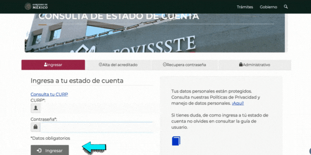 Como consultar estado de cuenta Fovissste en línea