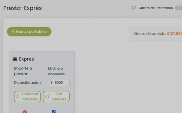 Como funciona Presta Express al invertir en Prestadero
