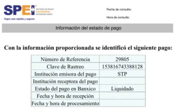 Comprobante Electrónico de Pago (CEP) Banxico clave de rastreo