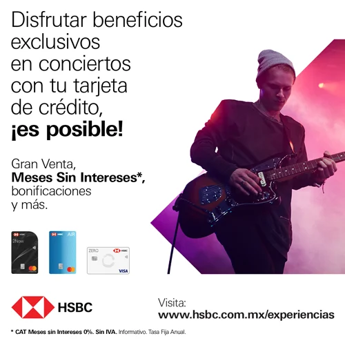 Conciertos con meses sin intereses hsbc
