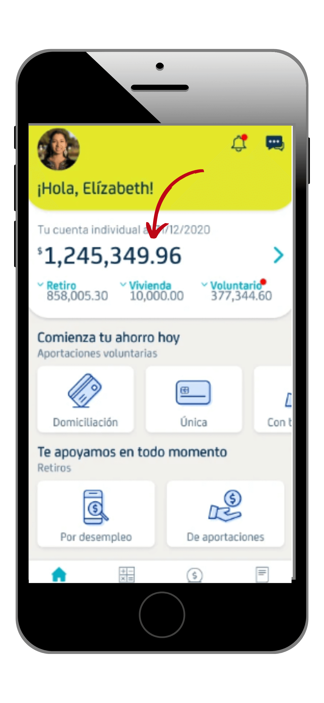 Consultar saldo en app Afore Sura