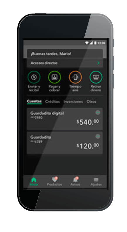 Consultar saldo cuenta Guardadito en app Banco Azteca