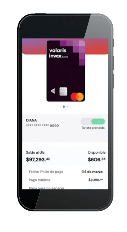 Consultar saldo en app INVEX Control
