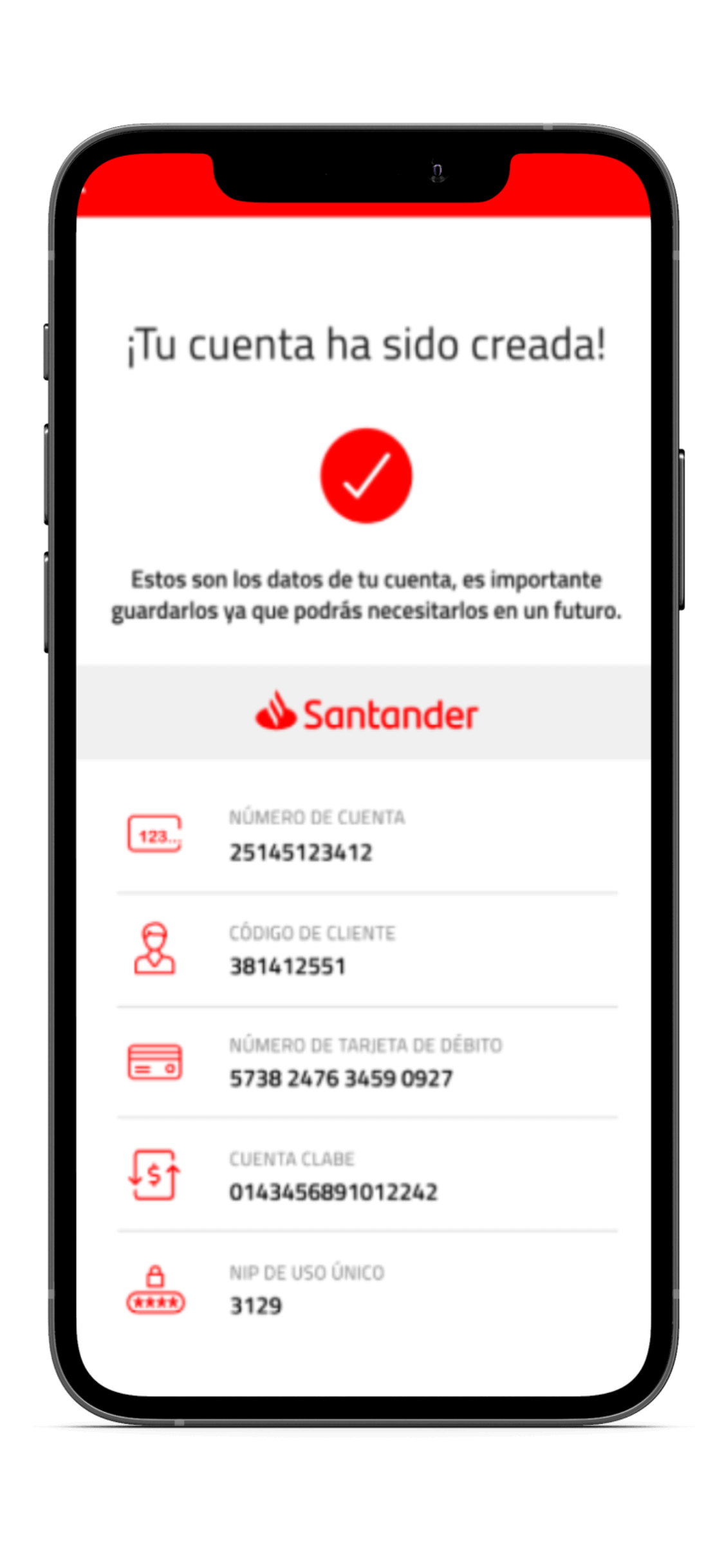 Crear cuenta digital Santander desde app