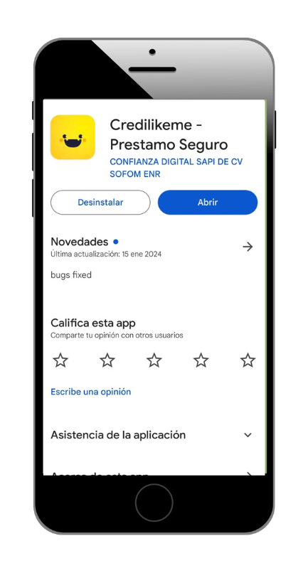 Cómo descargar la app de Credilikeme