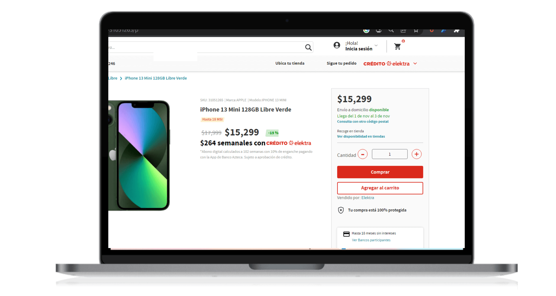crédito elektra celulares