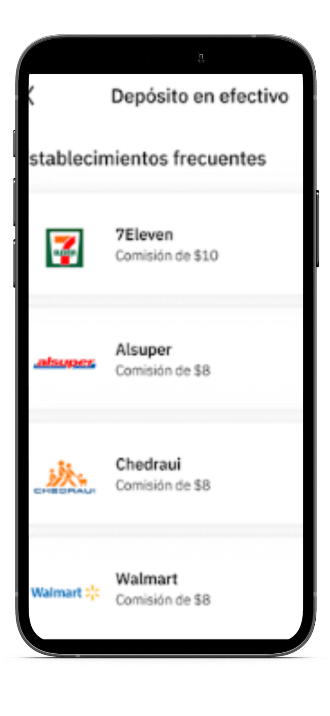 Depositar a cuenta Klar en efectivo