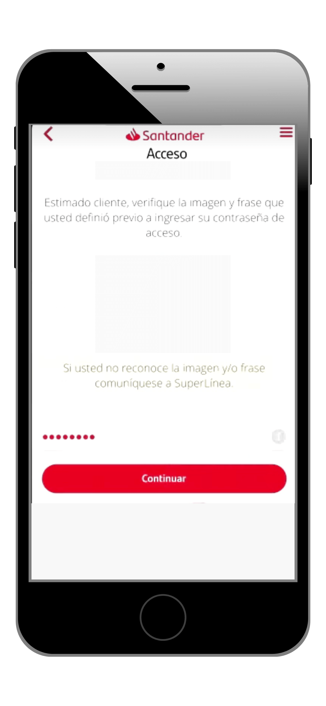 Dinero Creciente Santander desde app