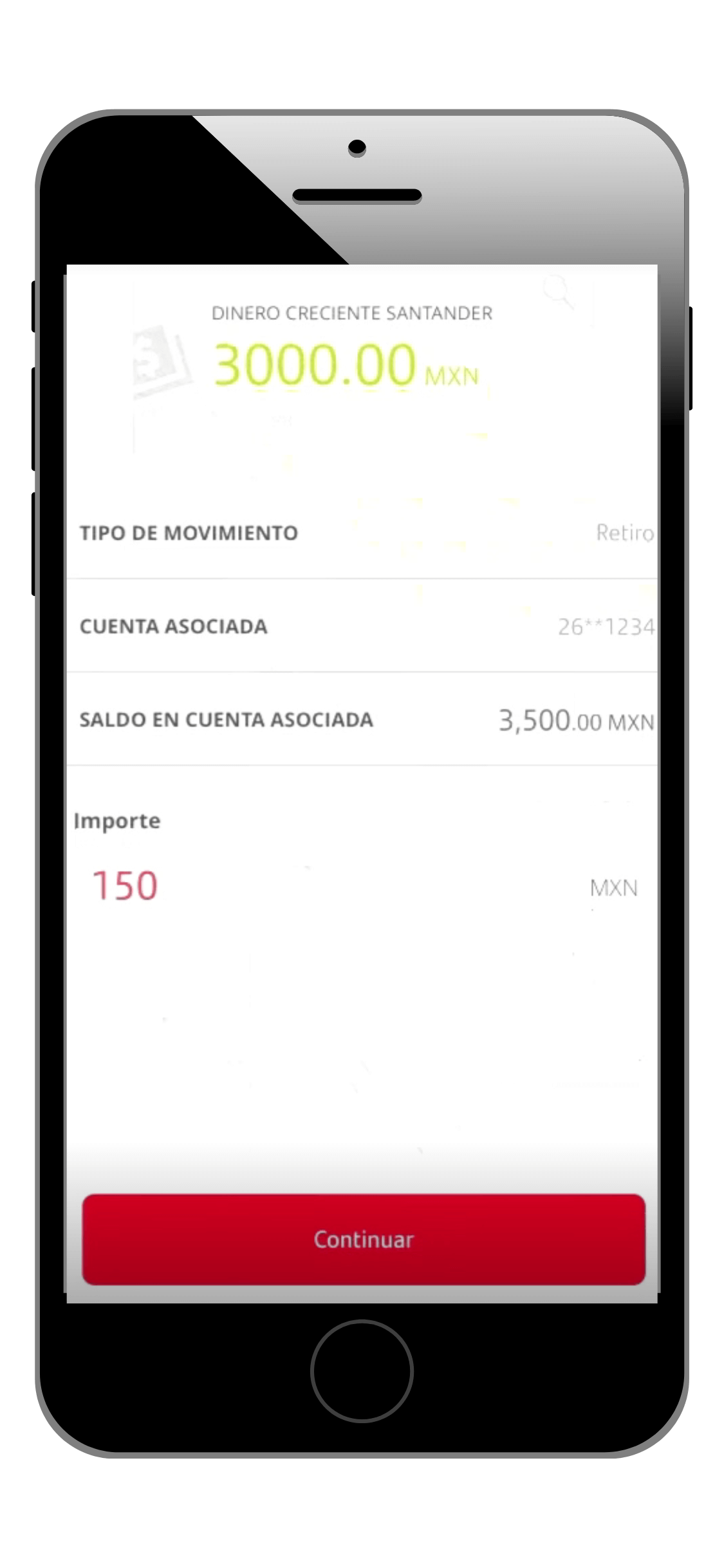 Dinero Creciente Santander retirar dinero