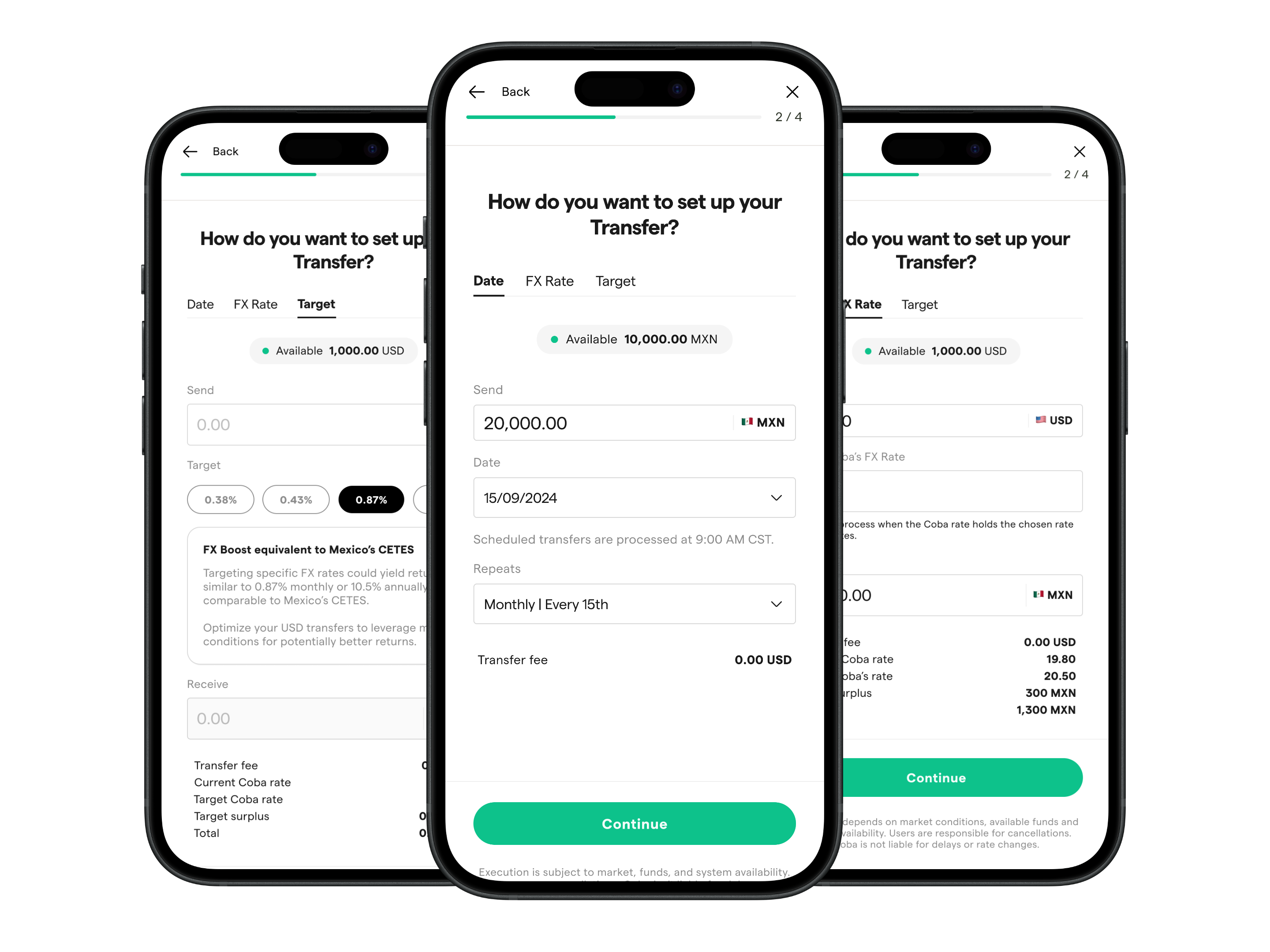 Envíos programáticos en Coba