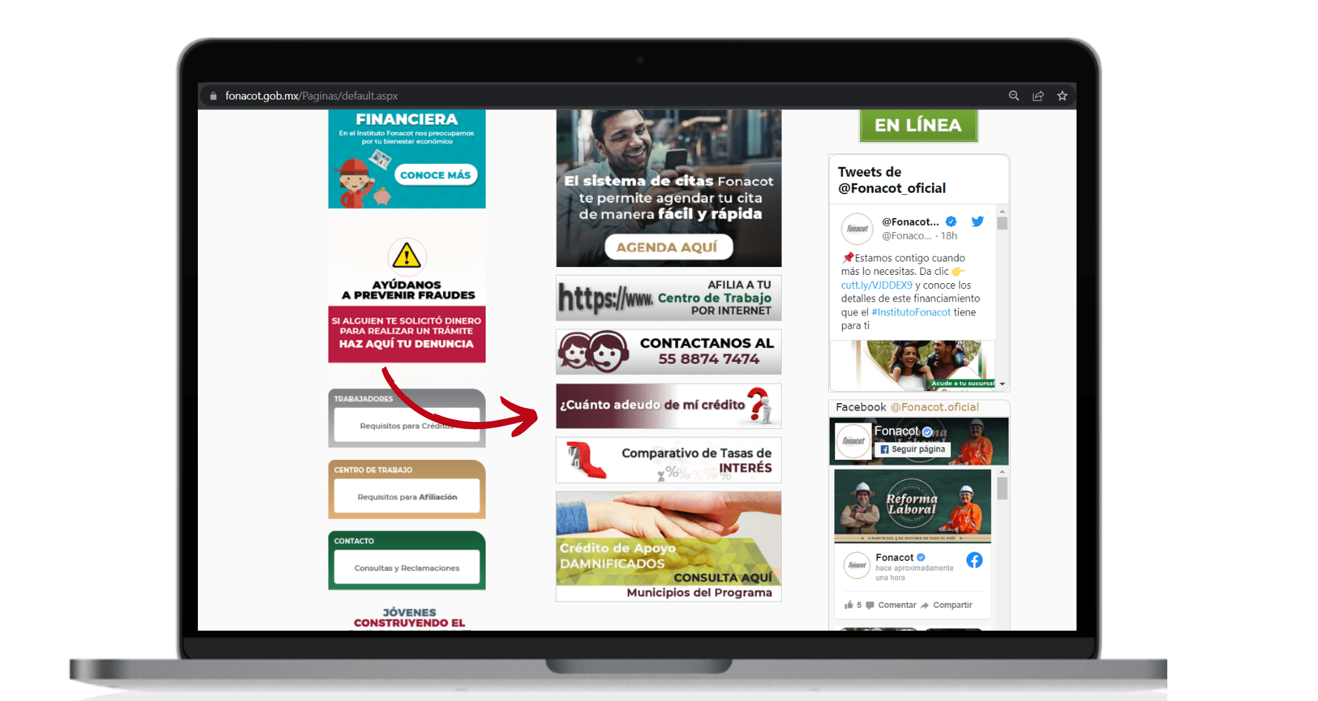 Fonacot en linea cuanto debo