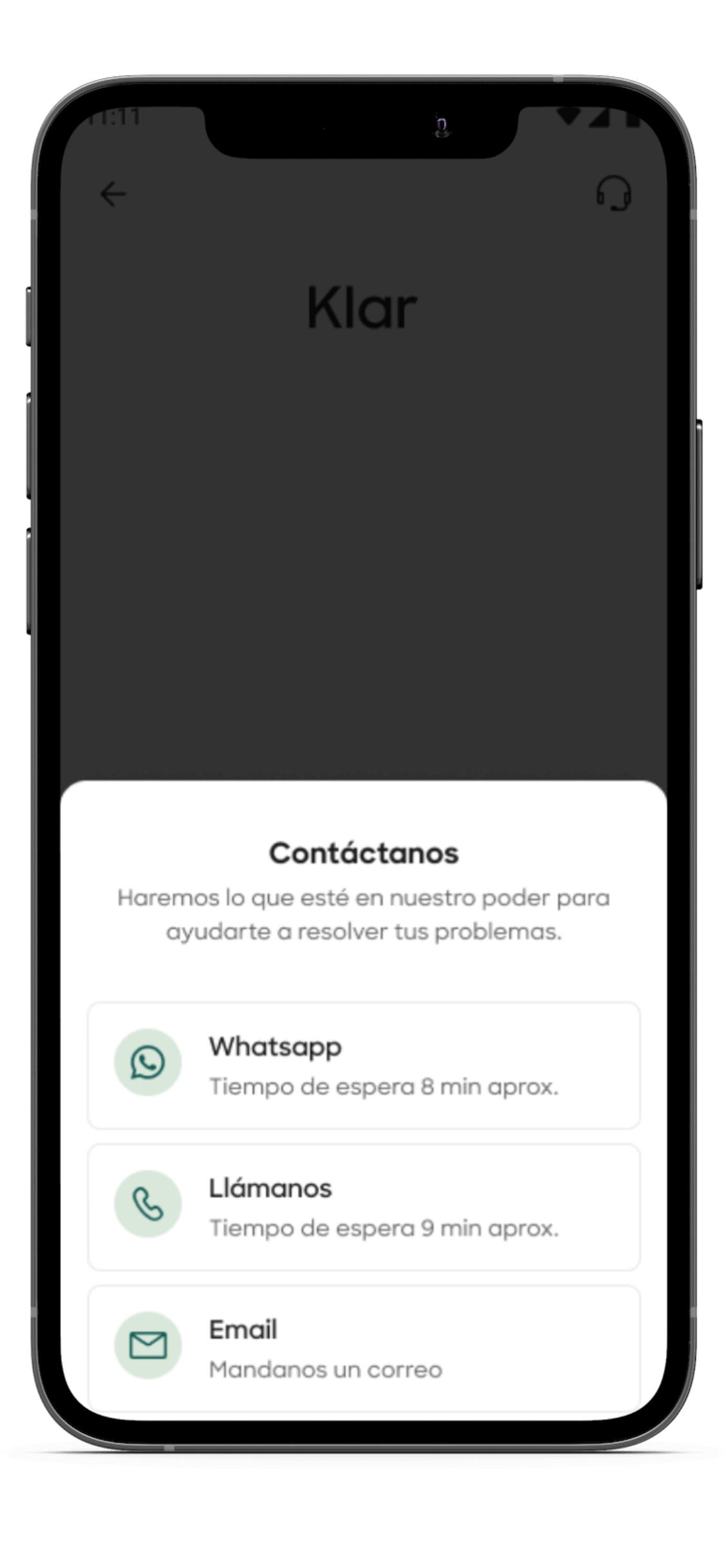 Tarjeta de Débito Klar soporte al cliente