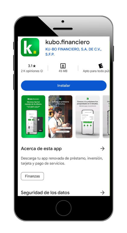 Kubo financiero app préstamos
