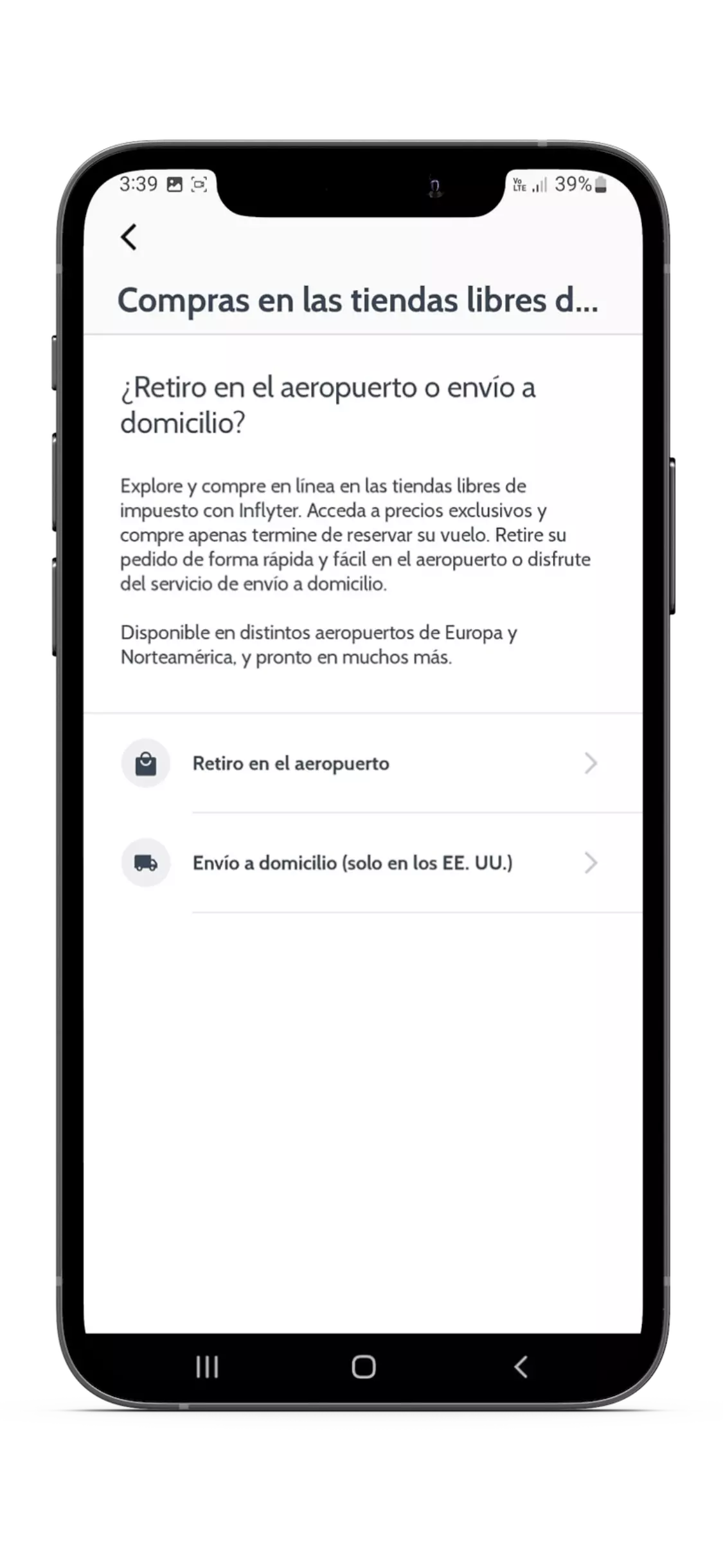 LoungeKey comprar en el Duty Free desde la app