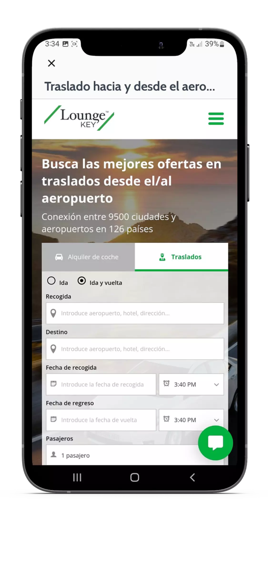 LoungeKey traslado al aeropuerto