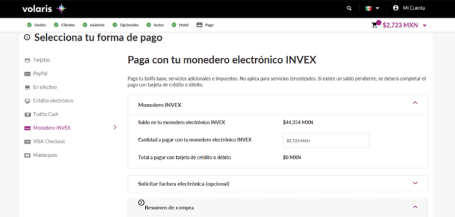 Pagar vuelos con recompensas Volaris IMVEX 2.0