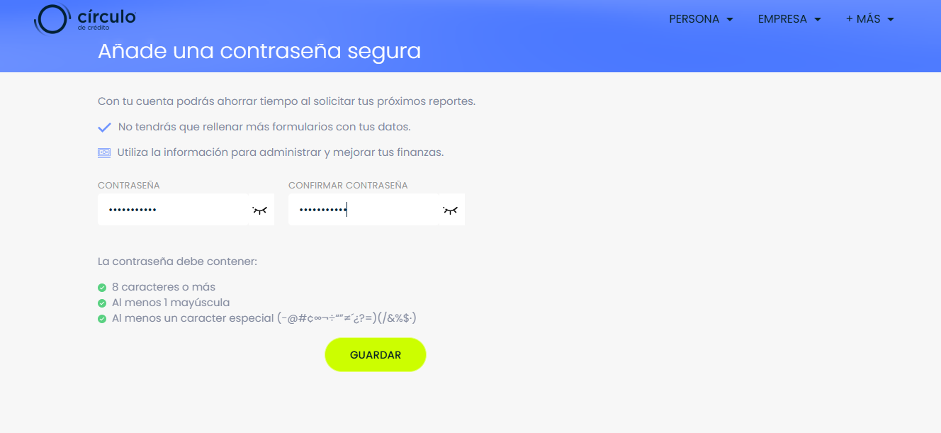 Paso 17. Crear contraseña