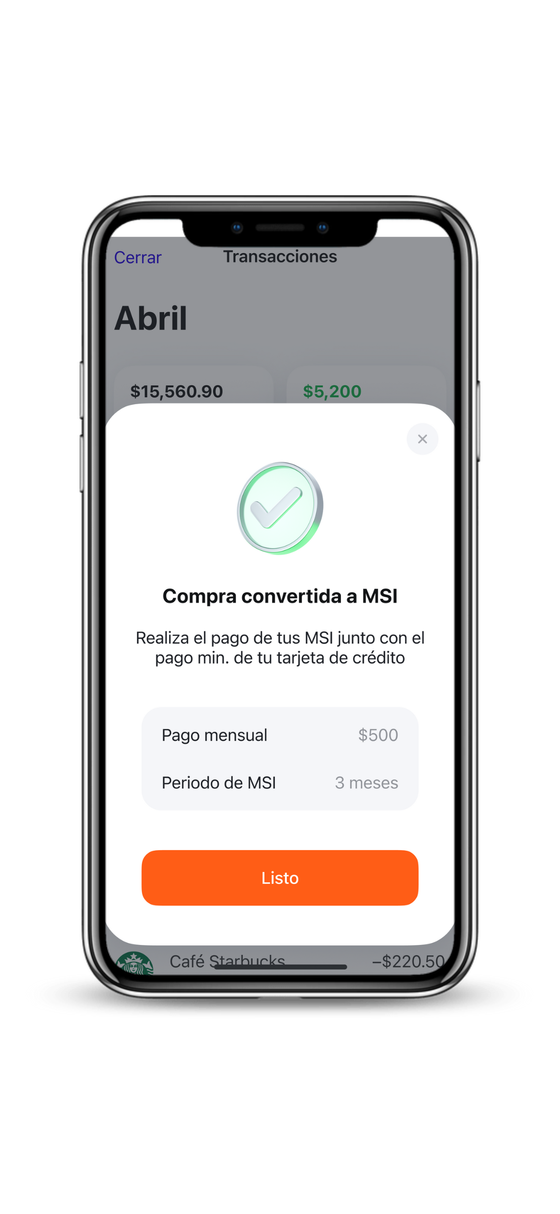 Proceso para diferir a meses sin intereses en Plata Card