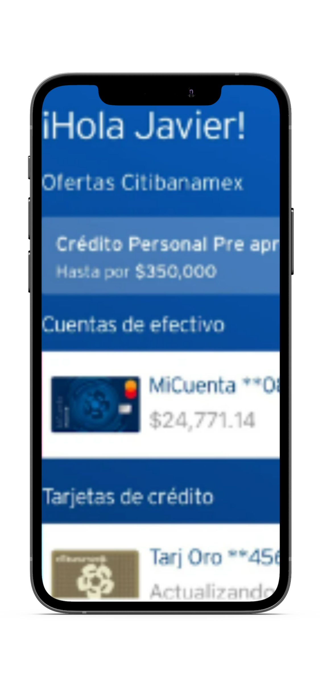 Préstamo de nómina Citibanamex desde app