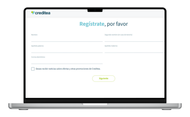 Proceso de solicitud de los Préstamos Creditea México