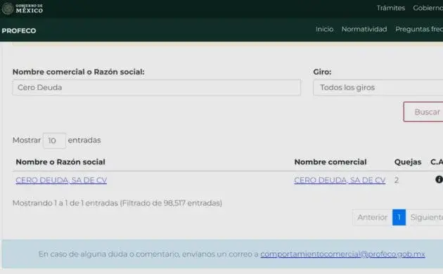 Curadeuda es confiable registro en Profeco