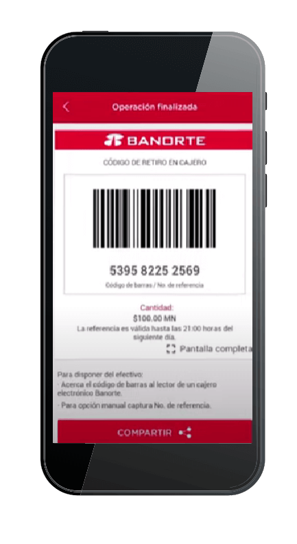 Retirar efectivo sin tarjeta física Enlace Digital Banorte