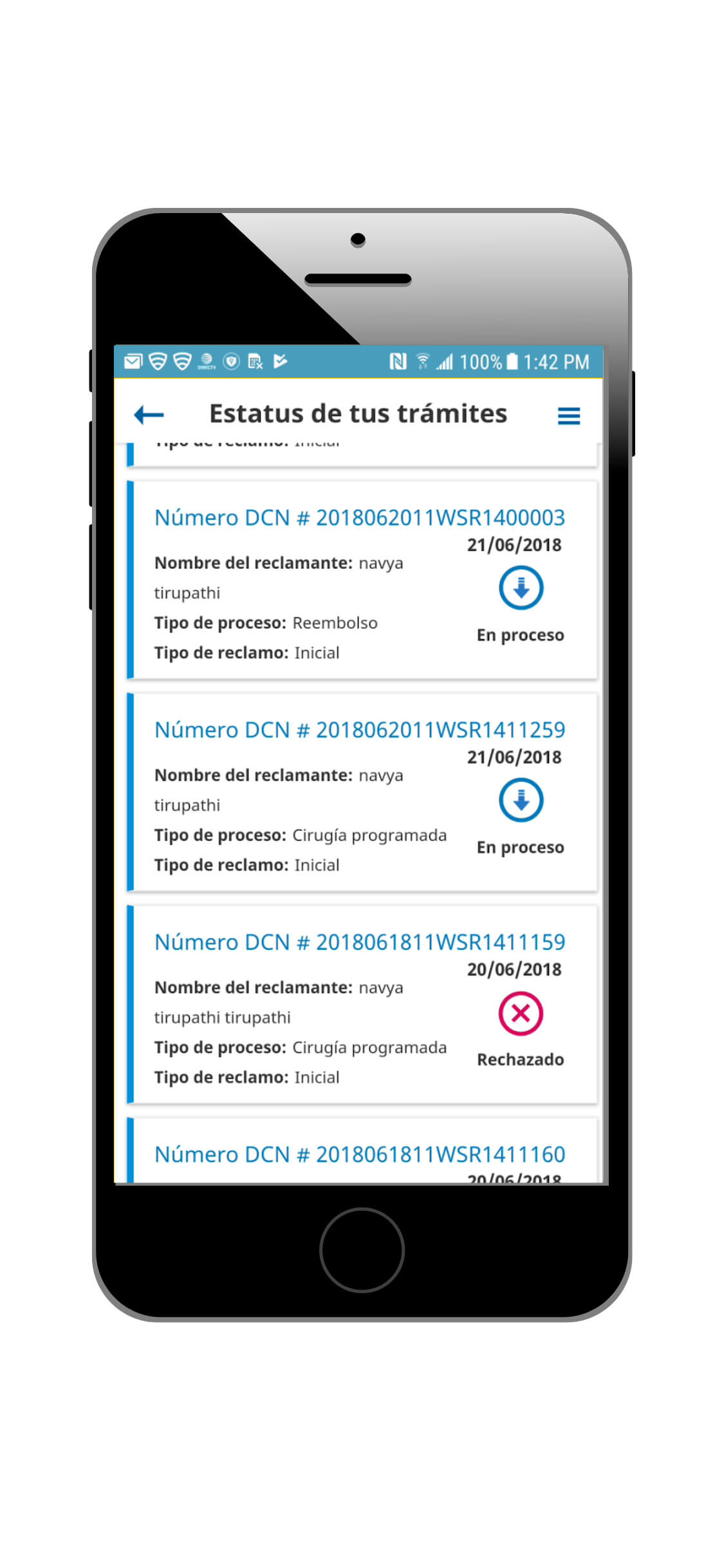 Seguimiento de trámites de reembolsos en Metlife Contigo