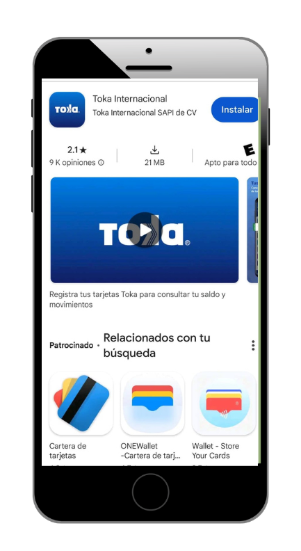 TOKA saldo app