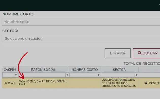 Tala préstamos es legal registro en la CNBV