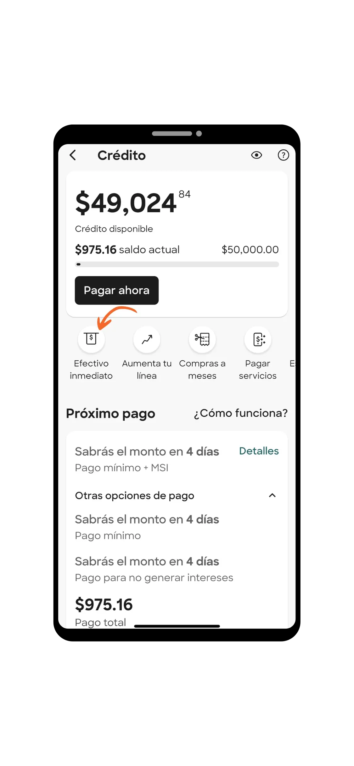 Tarjeta Klar Platino - Retirar efectivo