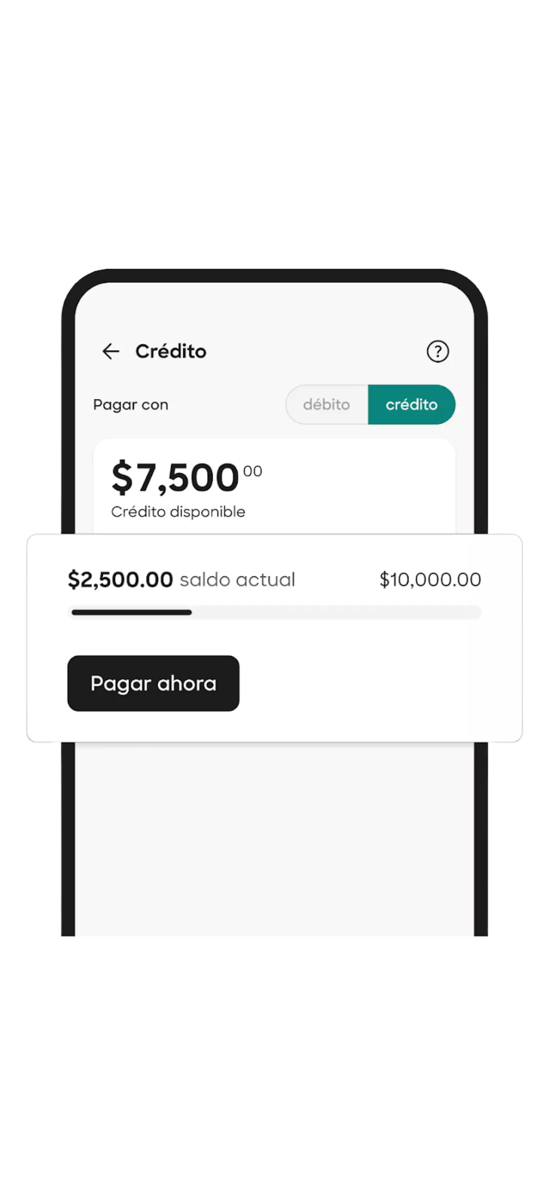 Tarjeta Klar crédito disponible en app