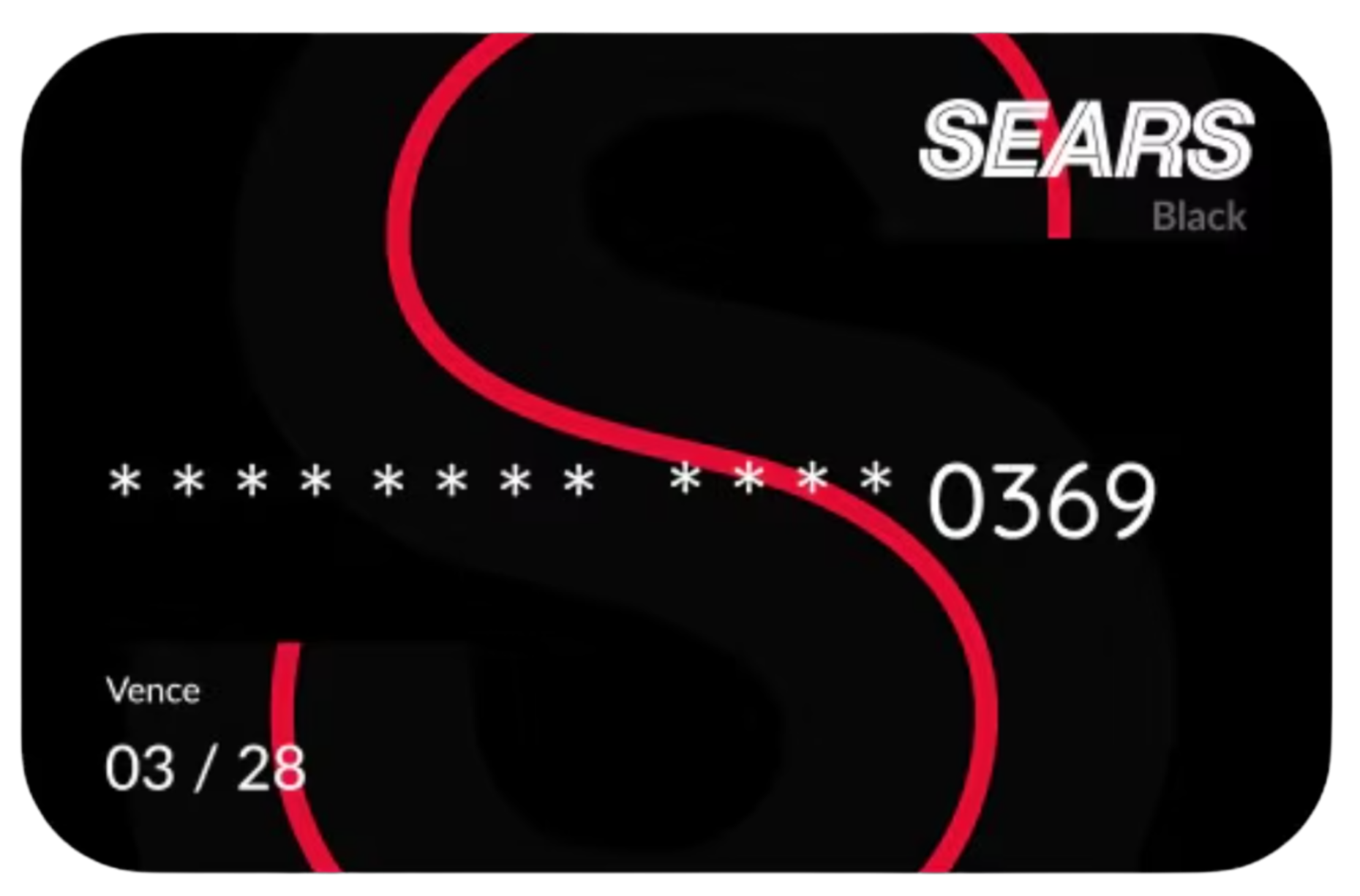 Tarjeta de credito sears black
