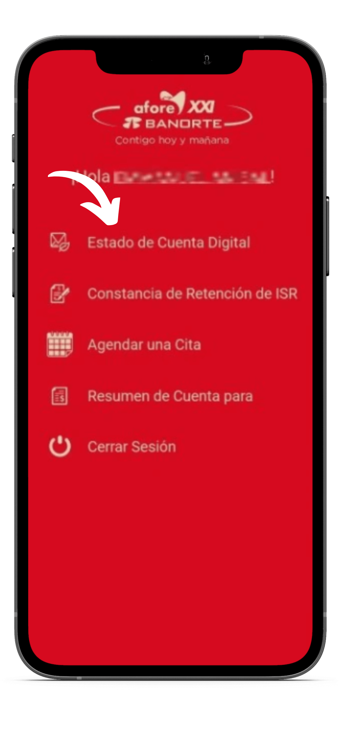 Ver estado de cuenta digital en Afore Móvil XXI Banorte Lite