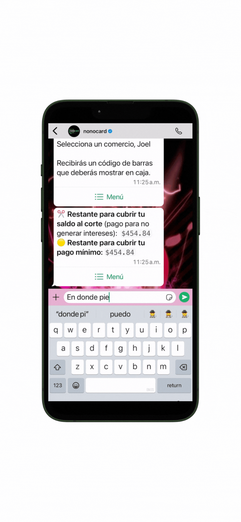asistente virtual nonocard