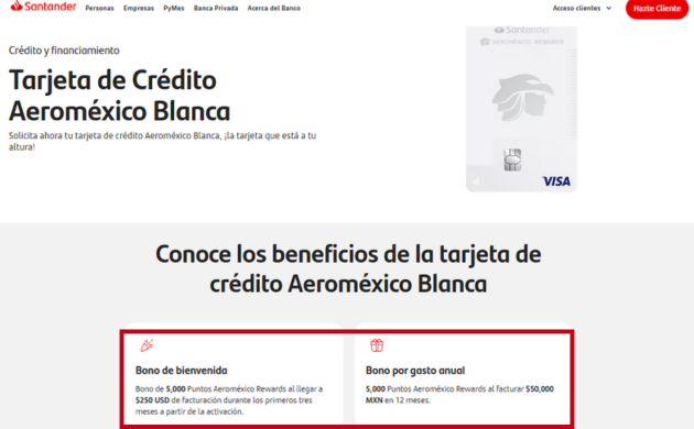 bonos santander aeromexico blanca