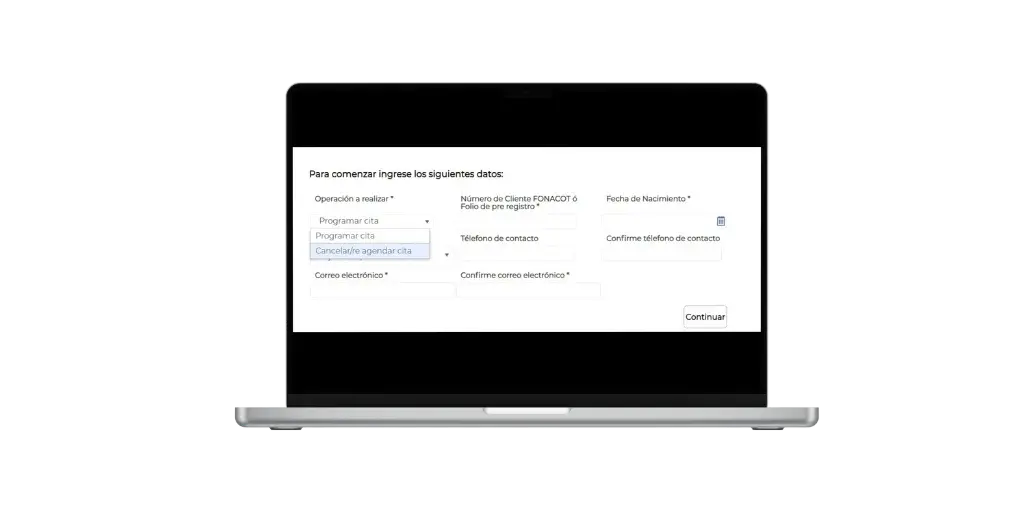 cancelar cita fonacot