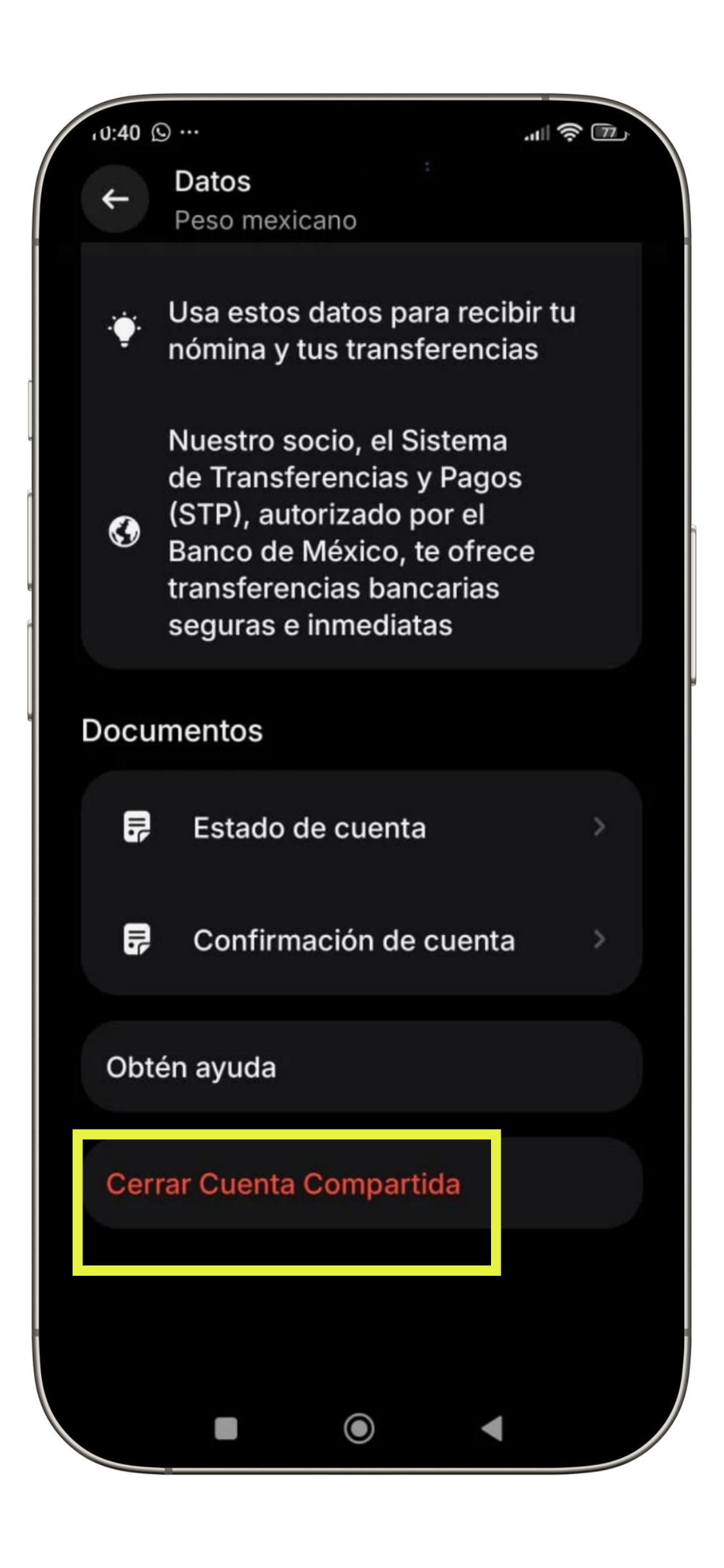 cancelar cuenta conjunta revolut