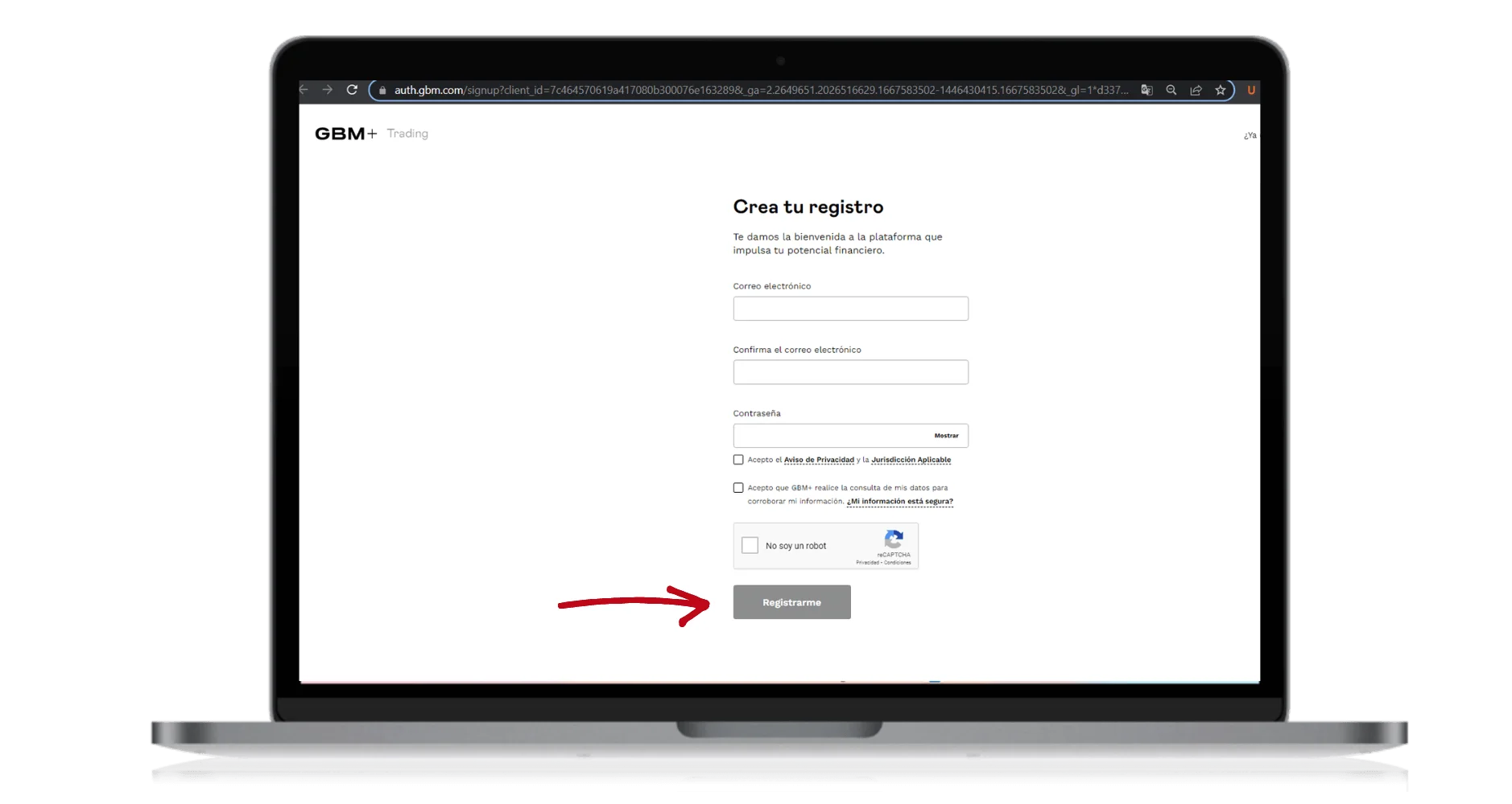 como crear cuenta de gbm (2)