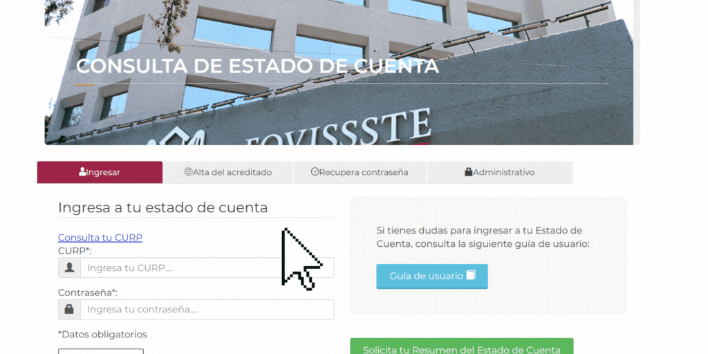 como darme de alta en el nuevo estado de cuenta fovissste