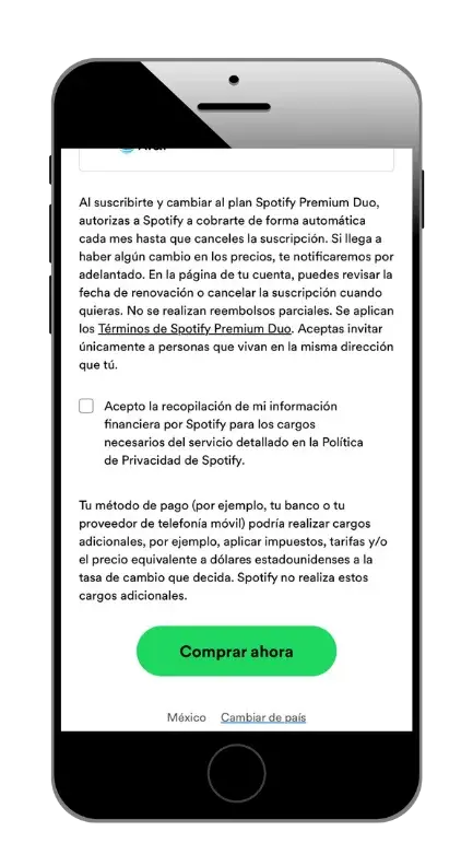 como pagar spotify premium desde la app Spotify  (1)
