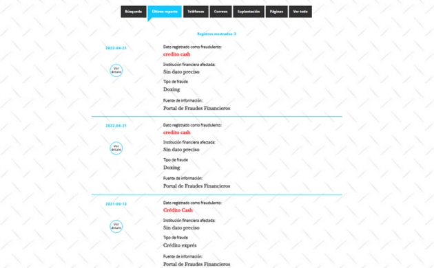credito cash portal de fraudes financieros