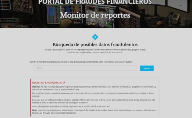 Credmex fraudes y amenazas Condusef