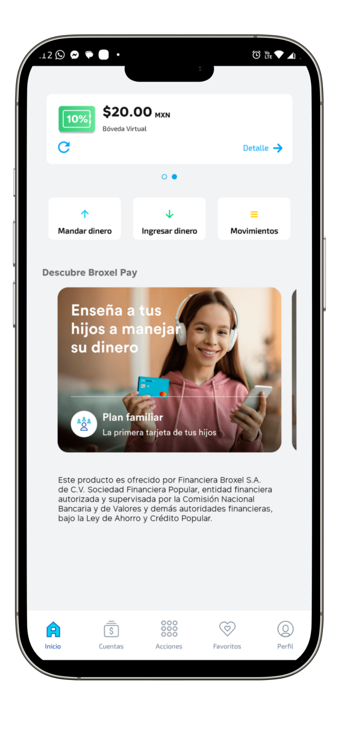 cuenta con rendimiento boveda virtual broxel