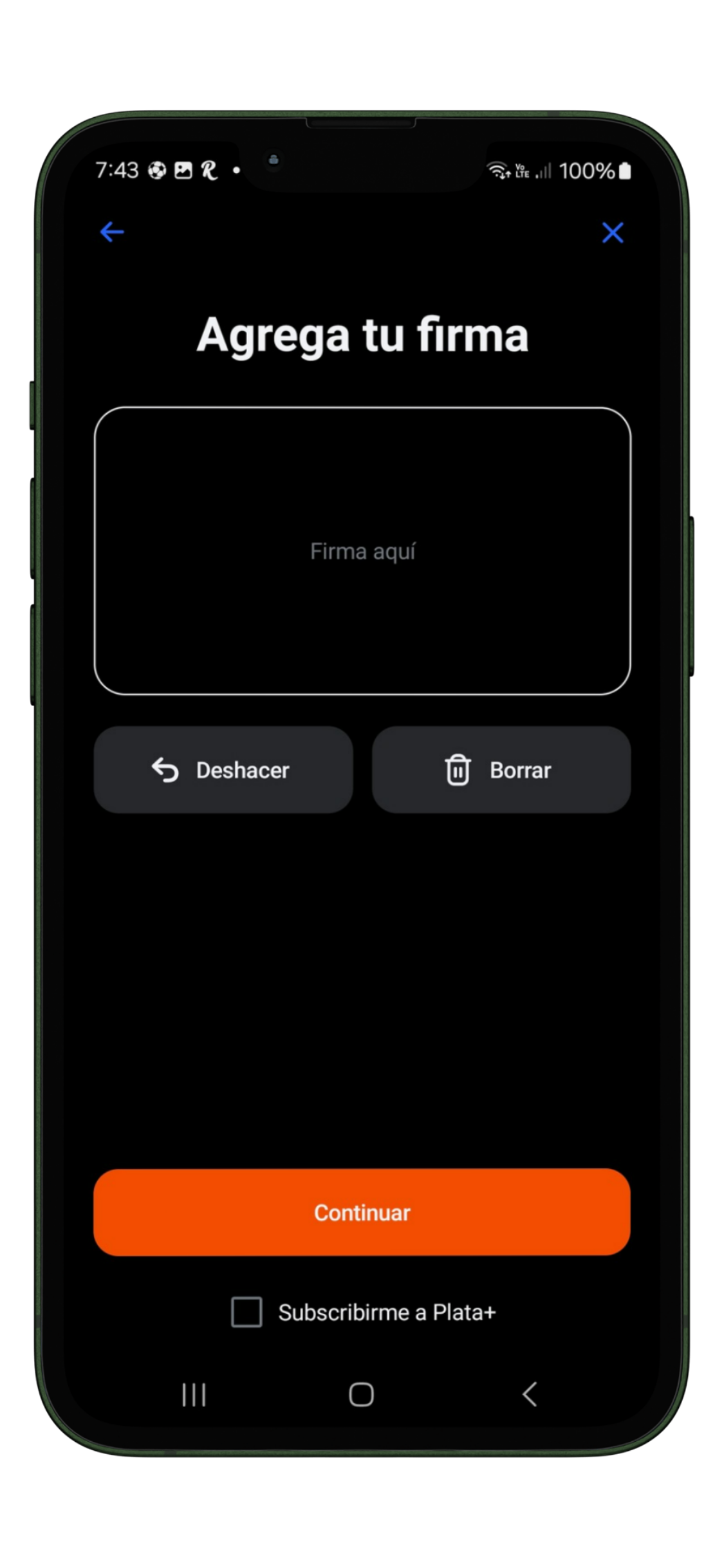 cuenta de ahorro plata firma contrato