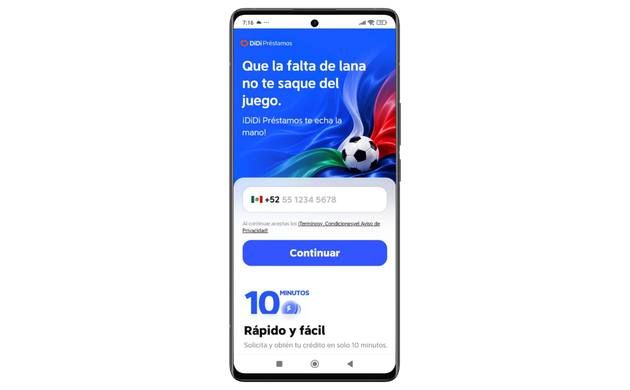 didi prestamos app con menor tasa promedio