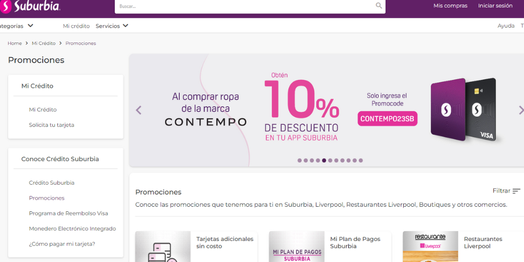 meses sin intereses tarjeta suburbia