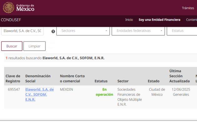 mexdin es confiable registro en condusef